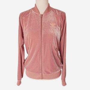 Adidas Original Velvet Vibes Track Jacket Raw Pink Retro Vibes